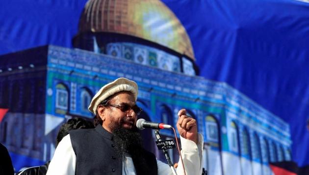 Hafiz Saeed speaks to supporters during a gathering to protest against Trump's decision to recognise Jerusalem as the capital of Israel, in Rawalpindi, Pakistan December 29, 2017. (REUTERS) Hafiz Saeed speaks to supporters during a gathering to protest against Trump's decision to recognise Jerusalem as the capital of Israel, in Rawalpindi, Pakistan December 29, 2017. (REUTERS)
