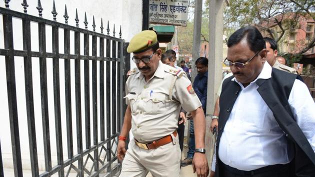 Yadav Singh at Ghaziabad CBI court. (Sakib Ali/HT File) Yadav Singh at Ghaziabad CBI court. (Sakib Ali/HT File)