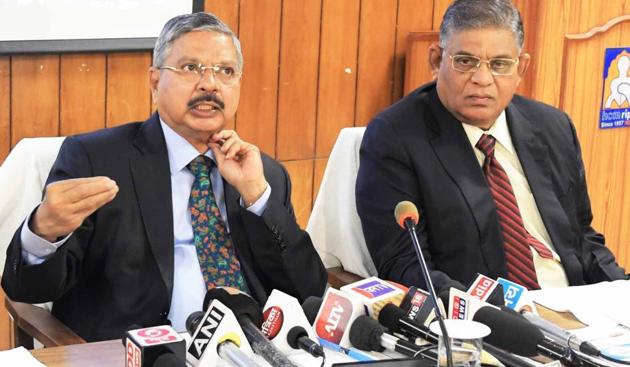 Chairman of the National Human Rights Commission HL Dattu (left) interacts with the media In Jaipur on Friday. (HT Photo) Chairman of the National Human Rights Commission HL Dattu (left) interacts with the media In Jaipur on Friday. (HT Photo)