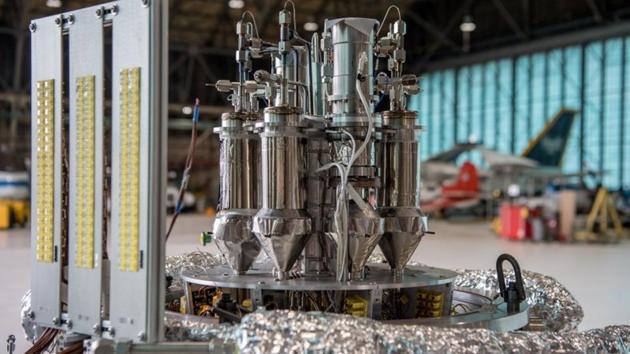 Mars fission power system concept in the Kilopower project is shown in this undated NASA handout photo released on January 9, 2018.(REUTERS Photo)