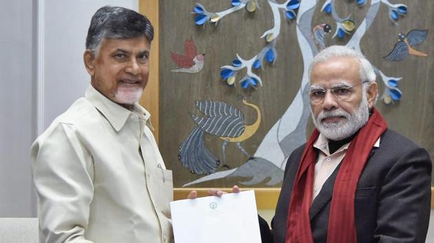 Chief Minister of Andhra Pradesh N Chandrababu Naidu calling on Prime Minister Narendra Modi in New Delhi on January 12, 2018. (PTI) Chief Minister of Andhra Pradesh N Chandrababu Naidu calling on Prime Minister Narendra Modi in New Delhi on January 12, 2018. (PTI)