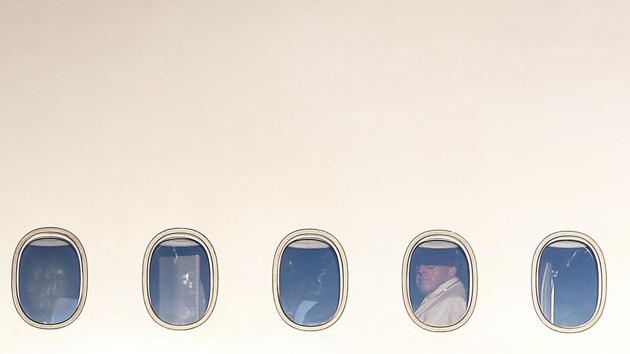 Pope Francis looks out of the window of a plane at Rome's Fiumicino airport on January 15. (Filippo Monteforte / AFP) Pope Francis looks out of the window of a plane at Rome's Fiumicino airport on January 15. (Filippo Monteforte / AFP)