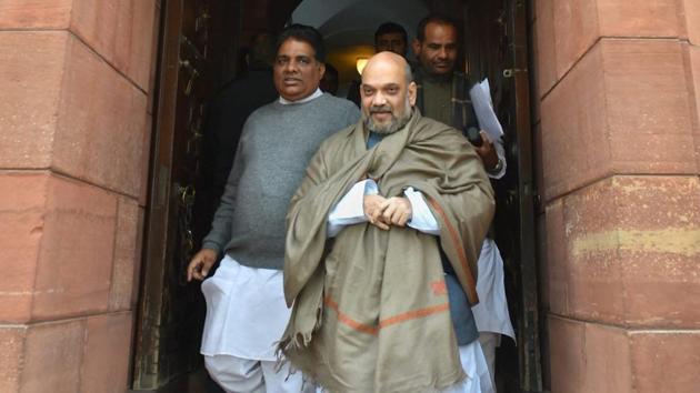 BJP president Amit Shah during the winter session of Parliament in New Delhi. (PTI File Photo) BJP president Amit Shah during the winter session of Parliament in New Delhi. (PTI File Photo)