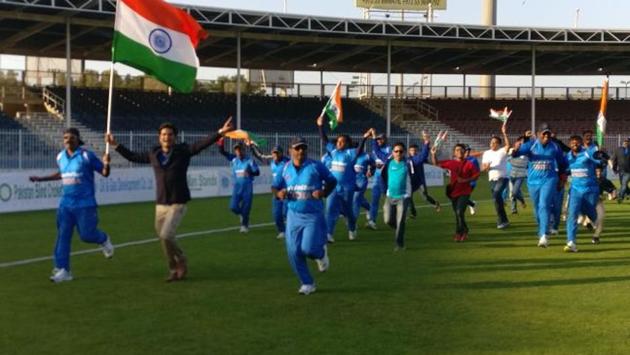 Indian players taking a lap of honour after the victory. (Twitter) Indian players taking a lap of honour after the victory. (Twitter)