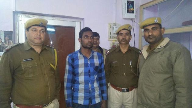 The accused in police custody. (HT Photo) The accused in police custody. (HT Photo)