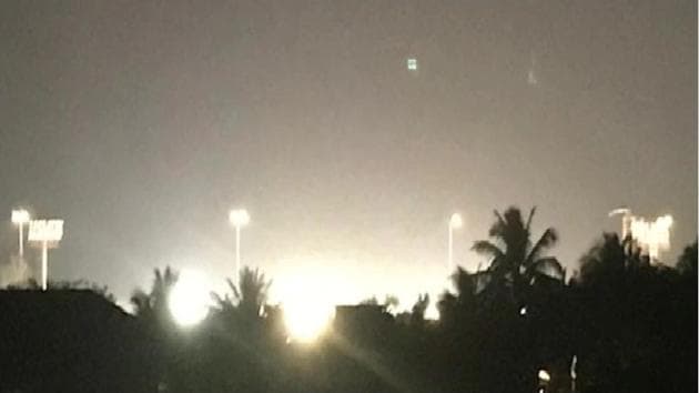 A photo taken by a resident in November 2017 shows floodlights at Wilson Gymkhana at 12.05am. A photo taken by a resident in November 2017 shows floodlights at Wilson Gymkhana at 12.05am.