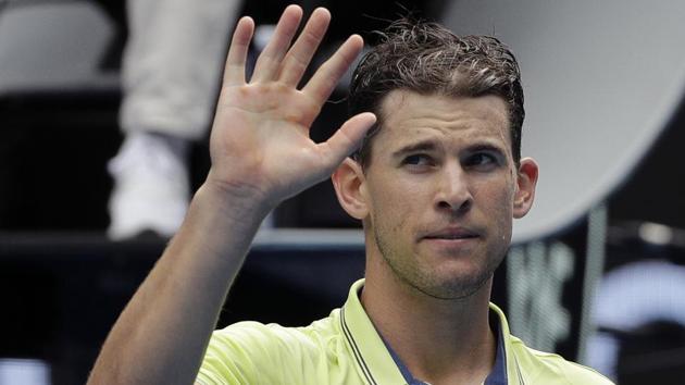 Dominic Thiem defeated Adrian Mannarino 6-4, 6-2, 7-5 in the third round of the Australian Open tennis tournament. (AP) Dominic Thiem defeated Adrian Mannarino 6-4, 6-2, 7-5 in the third round of the Australian Open tennis tournament. (AP)