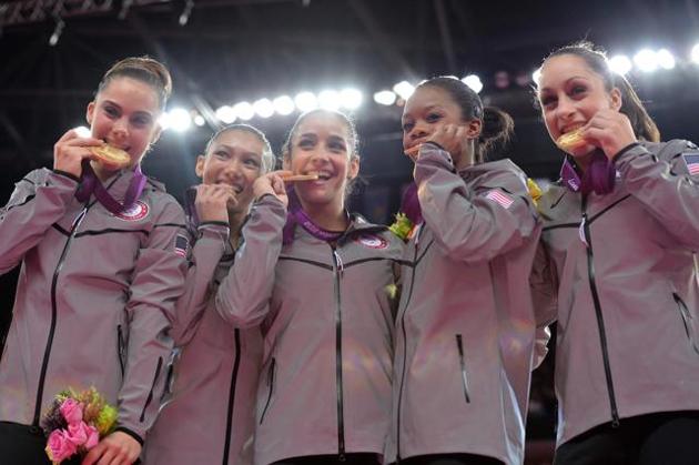 File image of the US gymnastics team during the London Olympic Games. (AFP) File image of the US gymnastics team during the London Olympic Games. (AFP)