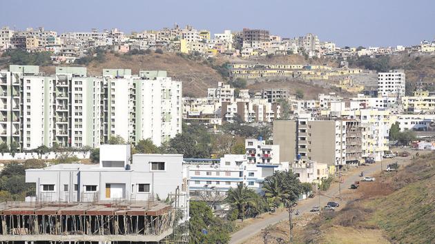 Aerial view of Ambegaon Khurd, one of the newly merged villages of PMC.(Sanket Wankhade/HT PHOTO) Aerial view of Ambegaon Khurd, one of the newly merged villages of PMC.(Sanket Wankhade/HT PHOTO)