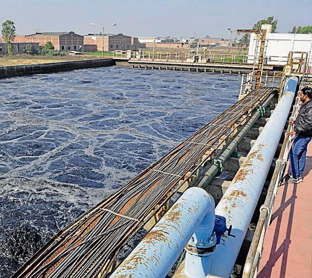 The water treatment plant at leather complex in Jalandhar.(Pardeep Pandit/HT) The water treatment plant at leather complex in Jalandhar.(Pardeep Pandit/HT)