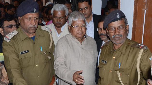 Former Bihar chief minister Lalu Prasad appeared in a special CBI court of Ranchi in connection with another fodder scam case. (HT File Photo) Former Bihar chief minister Lalu Prasad appeared in a special CBI court of Ranchi in connection with another fodder scam case. (HT File Photo)