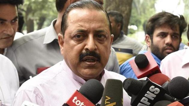 Jitendra Singh addressing the media after a high level meeting on Kashmir issue in New Delhi. (HT File Photo) Jitendra Singh addressing the media after a high level meeting on Kashmir issue in New Delhi. (HT File Photo)