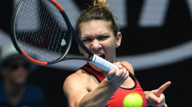 Simona Halep survived three match points in a titanic struggle against 76th-ranked American Lauren Davis. (AFP) 