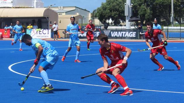 India had suffered a loss to Belgium in the league stages of the Four Nations hockey tournament.(HT Photo)