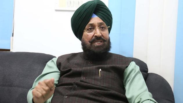 Congress Rajya Sabha MP Partap Singh Bajwa at the HT office in Mohali.(Sanjeev Sharma/HT)