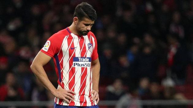 Diego Costa has suffered a groin strain and will miss Wednesday’s crucial Copa del Rey quarter-final second leg at Sevilla. (REUTERS) Diego Costa has suffered a groin strain and will miss Wednesday’s crucial Copa del Rey quarter-final second leg at Sevilla. (REUTERS)