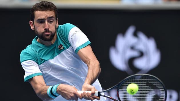 Marin Cilic recorded his 100th grand slam match win, beating Pablo Carreno Busta 6-7(2), 6-3, 7-6(0), 7-6(3) in the fourth round. (AFP) Marin Cilic recorded his 100th grand slam match win, beating Pablo Carreno Busta 6-7(2), 6-3, 7-6(0), 7-6(3) in the fourth round. (AFP)