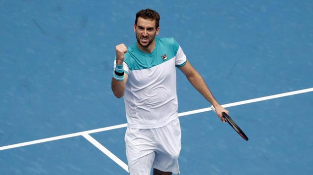 Marin Cilic defeated Pablo Carreno Busta 6-7 (2), 6-3, 7-6 (0), 7-6 (3) to advance to the quarterfinals of the Australian Open tennis tournament.(REUTERS)
