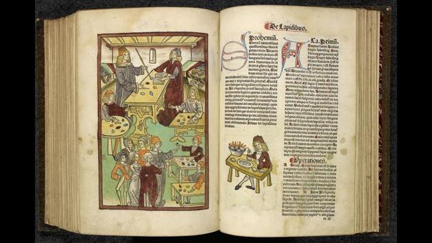 Jacob Meydenbach’s ‘Ortus Sanitatis (Strasbourg, 1491),’ which illustrates a 15th century potions class, much like that of Severus Snape’s at Hogwarts. (British Library Board) Jacob Meydenbach’s ‘Ortus Sanitatis (Strasbourg, 1491),’ which illustrates a 15th century potions class, much like that of Severus Snape’s at Hogwarts. (British Library Board)