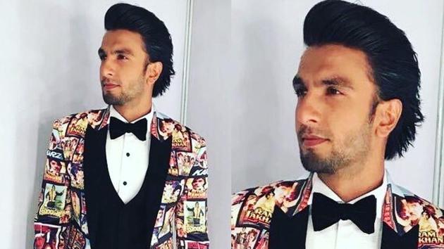 Ranveer Singh in his Bollywood suit that became a meme on Twitter.
