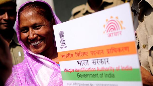 Aadhaar is an identity project that has been introduced into a country that had no reliable means of identity. When you provide identity to a person who has never had it before, you strip him of the anonymity of the crowds.(Pradeep Gaur/Mint)