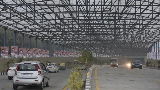 The Signature Tower underpass will bring relief to commuters headed from the Huda City Centre to the Atul Kataria Chowk and vice versa. (Sanjeev Verma/HT PHOTO) The Signature Tower underpass will bring relief to commuters headed from the Huda City Centre to the Atul Kataria Chowk and vice versa. (Sanjeev Verma/HT PHOTO)