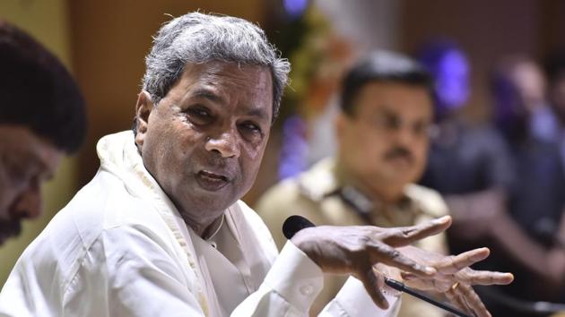 Karnataka chief minister Siddaramaiah during a press meet in Bengaluru. (HT File Photo) Karnataka chief minister Siddaramaiah during a press meet in Bengaluru. (HT File Photo)