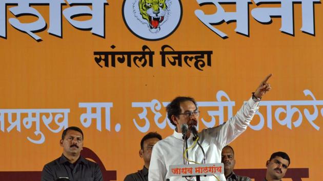 Shiv Sena chief Uddhav Thackeray address in farmers rally at Miraj in Sangli, India. (Hindustan Times File Photo) Shiv Sena chief Uddhav Thackeray address in farmers rally at Miraj in Sangli, India. (Hindustan Times File Photo)