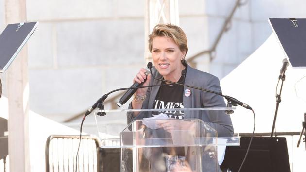 Scarlett Johansson launched a scathing attack on actor James Franco for supporting the Time’s Up initiative publicly but ‘privately preying on people who have no power’, in Los Angeles. Thousands poured out onto streets globally, on the anniversary of 2017’s Women’s March, to cap off a weekend of demonstrations that promised continued momentum for equality, justice and an end to sexual harassment. (Presley Ann / AFP) Scarlett Johansson launched a scathing attack on actor James Franco for supporting the Time’s Up initiative publicly but ‘privately preying on people who have no power’, in Los Angeles. Thousands poured out onto streets globally, on the anniversary of 2017’s Women’s March, to cap off a weekend of demonstrations that promised continued momentum for equality, justice and an end to sexual harassment. (Presley Ann / AFP)