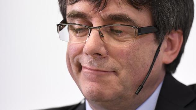Former Catalan leader Carles Puigdemont smiles during a debate at the University of Copenhagen. (AFP Photo) Former Catalan leader Carles Puigdemont smiles during a debate at the University of Copenhagen. (AFP Photo)