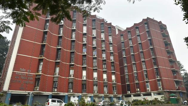 A view of the Election Commission of India building in New Delhi.(PTI Photo)