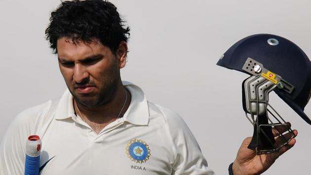 Yuvraj Singh scored 17 runs from 33 balls as Punjab posted just 149 for seven in their Syed Mushtaq Ali Twenty20 Trophy match against Jharkhand, eventually losing by four wickets. (Getty Images) Yuvraj Singh scored 17 runs from 33 balls as Punjab posted just 149 for seven in their Syed Mushtaq Ali Twenty20 Trophy match against Jharkhand, eventually losing by four wickets. (Getty Images)