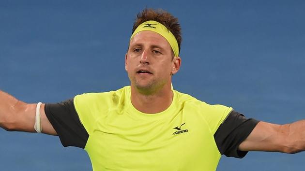 Tennys Sandgren will take on South Korean giant-killer Chung Hyeon in the quarter-finals of the Australian Open tennis tournament. (AFP) Tennys Sandgren will take on South Korean giant-killer Chung Hyeon in the quarter-finals of the Australian Open tennis tournament. (AFP)