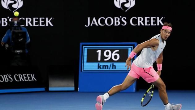 Nadal started the match well by winning the first set. (REUTERS) Nadal started the match well by winning the first set. (REUTERS)