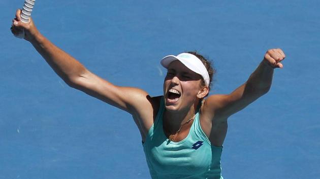 World number 37 Elise Mertens shocked Elina Svitolina in the Australian Open tennis quarter-finals. (REUTERS) World number 37 Elise Mertens shocked Elina Svitolina in the Australian Open tennis quarter-finals. (REUTERS)