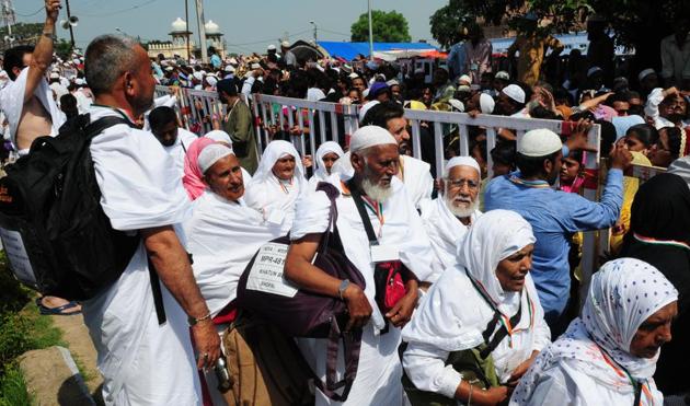Those wanting to go on Haj from remote places said they would have to pay more if they decide to travel from their home town rather than flying from one of the nine embarkation points. (Hindustan Times) Those wanting to go on Haj from remote places said they would have to pay more if they decide to travel from their home town rather than flying from one of the nine embarkation points. (Hindustan Times)