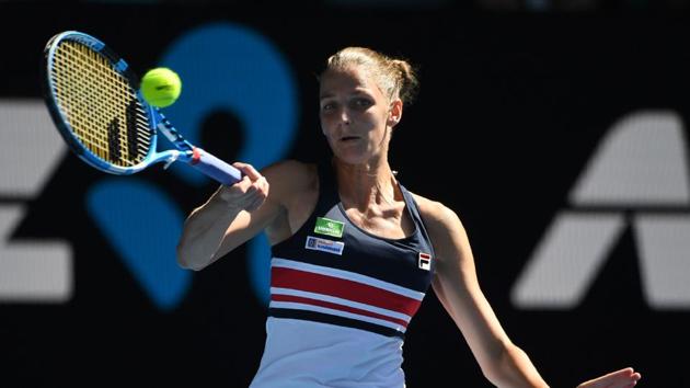 Karolina Pliskova complained about her fourth-round match with fellow Czech Barbora Strycova(AFP)