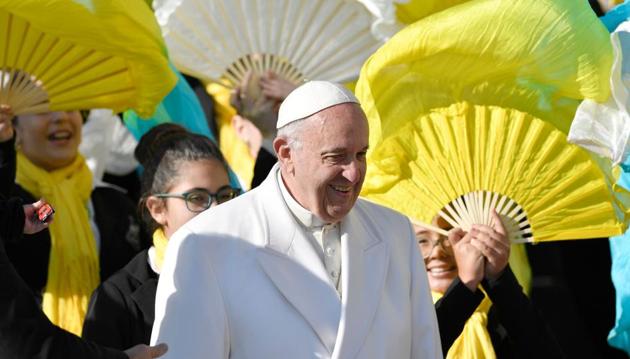 Pope Francis meets people at the end of a weekly general audience in St Peter's Square on January 24. (AFP) Pope Francis meets people at the end of a weekly general audience in St Peter's Square on January 24. (AFP)