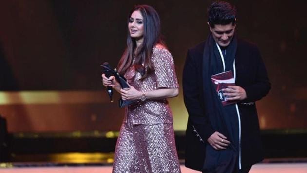 Sridevi was given the Style Legend (Female) award. “Boney ji gives finishing touches to my looks,” she said. (HT Photo)