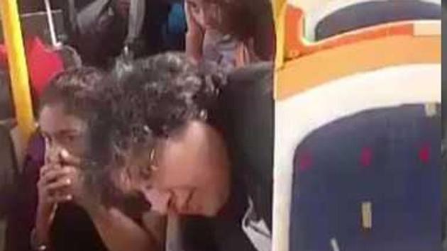 Around 25 students of GD Goenka World School were on their way home when a group of around 60 activists, believed to be members of a fringe group, attacked the bus with bamboo sticks asking the driver to stop the vehicle. (Video grab) Around 25 students of GD Goenka World School were on their way home when a group of around 60 activists, believed to be members of a fringe group, attacked the bus with bamboo sticks asking the driver to stop the vehicle. (Video grab)