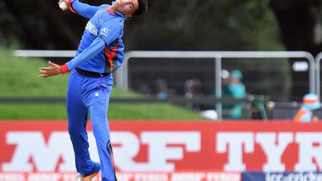 Afghanistan started the second innings well, with Mujeeb Zardan getting two wickets as New Zealand were reduced to 20/4. (ICC-Getty Images)