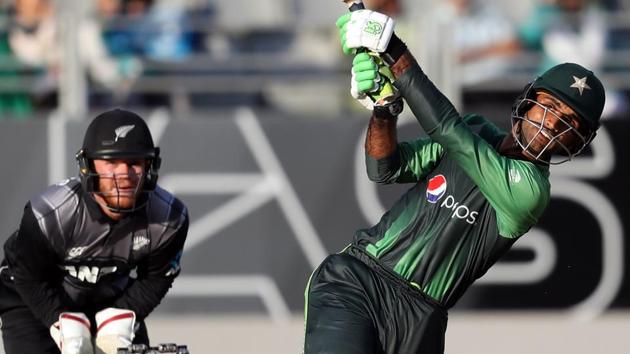Fakhar Zaman’s 28-ball 50 guided Pakistan to a 48-run win over New Zealand in the second T20 in Auckland.(AFP)