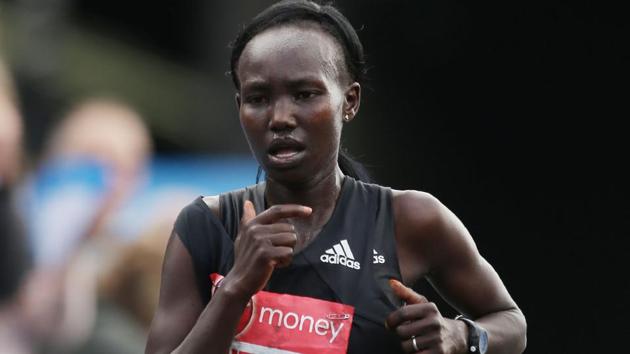 Kenya's Mary Keitany will run alongside male pacemakers in a bid to break Paula Radcliffe's longstanding women's world record in April's London Marathon, race organisers announced.(AFP) Kenya's Mary Keitany will run alongside male pacemakers in a bid to break Paula Radcliffe's longstanding women's world record in April's London Marathon, race organisers announced.(AFP)