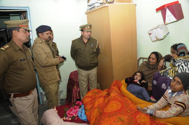Around 12.45am on Thursday, two persons barged into his house and shot him multiple times with countrymade pistols, the police said. (SAKIB ALI/HT PHOTO) Around 12.45am on Thursday, two persons barged into his house and shot him multiple times with countrymade pistols, the police said. (SAKIB ALI/HT PHOTO)