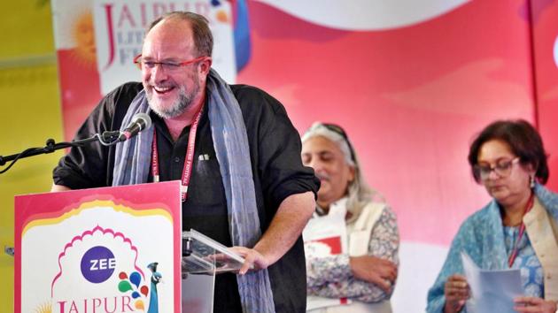William Dalrymple during the Jaipur Literature Festival (JLF)2018 at Diggi Palace at Jaipur in Rajasthan, India. (Raj K Raj/HT PHOTO) William Dalrymple during the Jaipur Literature Festival (JLF)2018 at Diggi Palace at Jaipur in Rajasthan, India. (Raj K Raj/HT PHOTO)