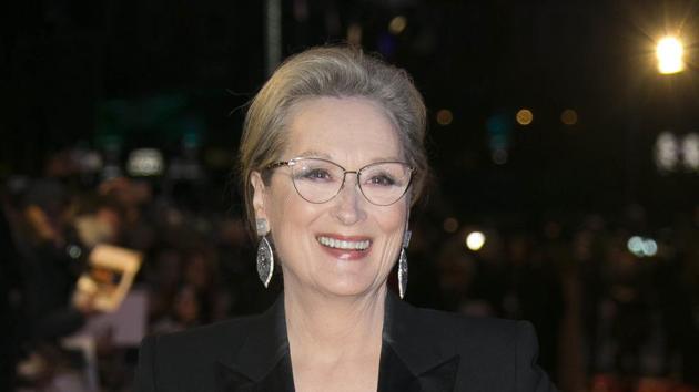 Meryl Streep poses for photographers at the premiere of The Post in London.(Joel C Ryan/Invision/AP)