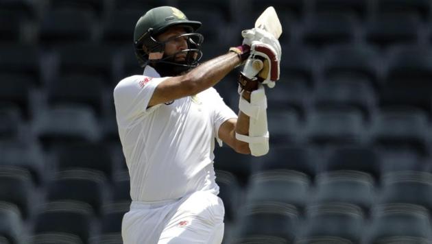 Hashim Amla scored his 37th Test fifty on the second day of the third Test between South Africa and India at the Wanderers Stadium in Johannesburg on Thursday. (AP) Hashim Amla scored his 37th Test fifty on the second day of the third Test between South Africa and India at the Wanderers Stadium in Johannesburg on Thursday. (AP)