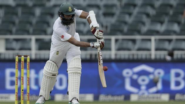 Hashim Amla scored a defiant 61 and took South Africa towards a decent total. (AP)