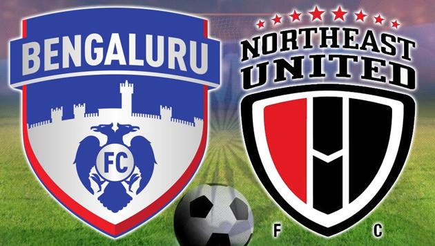 Bengaluru FC beat NorthEast United FC 2-1 in an Indian Super League (ISL) encounter in the Sree Kanteerava Stadium in Bengaluru. Get highlights of Bengaluru FC vs NorthEast United FC here. (HT Photo) Bengaluru FC beat NorthEast United FC 2-1 in an Indian Super League (ISL) encounter in the Sree Kanteerava Stadium in Bengaluru. Get highlights of Bengaluru FC vs NorthEast United FC here. (HT Photo)