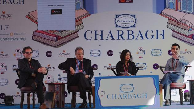 Chintan Chandrachud, Christophe Jaffrelot, Manoranjan Byapari and Sukhadeo Thorat in conversation with Pragya Tiwari over ‘Dr. Ambedkar and his Legacy ‘. (Raj K Raj / HT Photo) Chintan Chandrachud, Christophe Jaffrelot, Manoranjan Byapari and Sukhadeo Thorat in conversation with Pragya Tiwari over ‘Dr. Ambedkar and his Legacy ‘. (Raj K Raj / HT Photo)